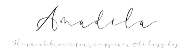 Amadela by Fanastudio — Script Handwritten Font