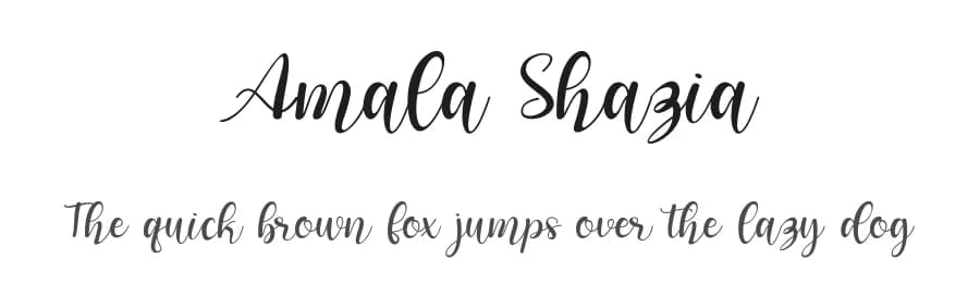 Amala Shazia by Winarko — Script Handwritten Font