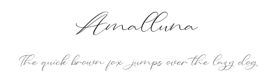 Amalluna by Vunira Design — Script Handwritten Font