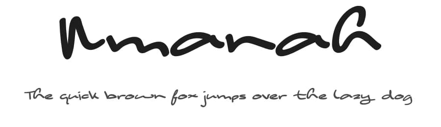 Amanah by Muharima Rasyid — Script Handwritten Font