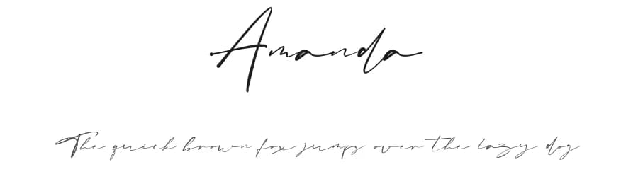Amanda by Vultype — Script Handwritten Font
