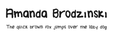 Amanda Brodzinski by Amanda Brodzinski — Script Handwritten Font — thumbnail 1