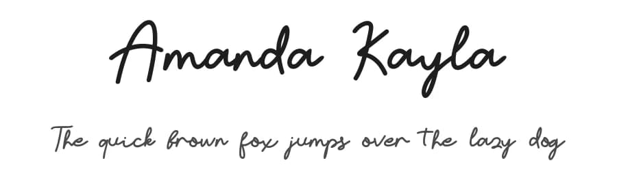 Amanda Kayla by Appleberry Studio — Script Handwritten Font