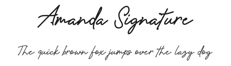 Amanda Signature by !bey Design — Script Handwritten Font