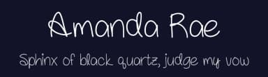 Amanda Rae by Vanessa Bays — Script Handwritten Font — thumbnail 2