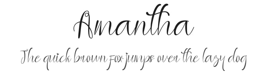 Amantha by Yoga Letter — Script Handwritten Font