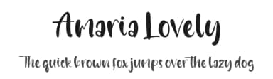 Amaria Lovely by Vztype Studio — Script Handwritten Font — thumbnail 1