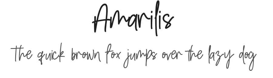 Amarilis by Silverdav Studio — Script Handwritten Font