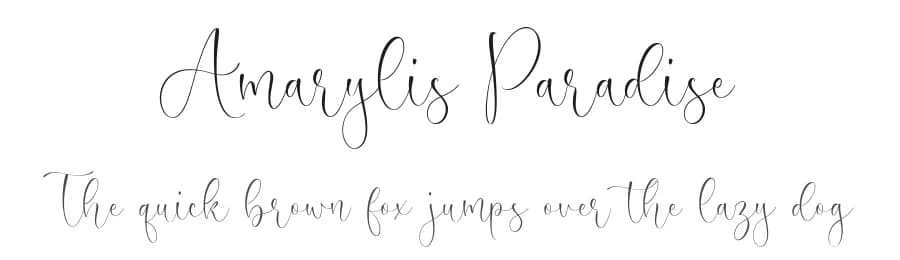 Amarylis Paradise by Timur Type — Script Handwritten Font