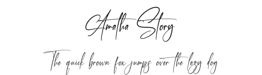 Amatha Story by Letterena Studios — Script Handwritten Font