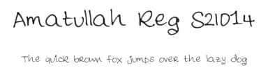 Amatullah Reg S2014 by Amatullah LotR — Script Handwritten Font — thumbnail 1
