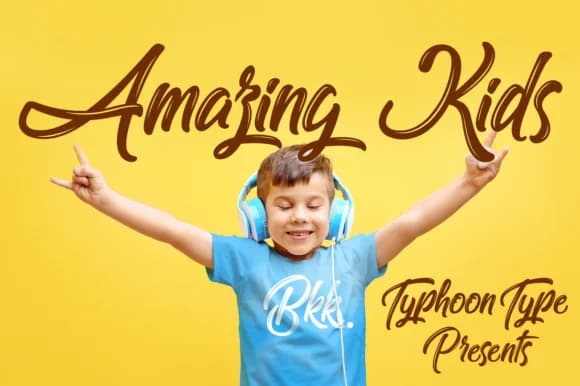 Amazing Kids Font by Typhoon Type™ — Script Handwritten Font