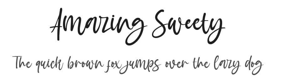 Amazing Sweety by Almarkhatype — Script Handwritten Font
