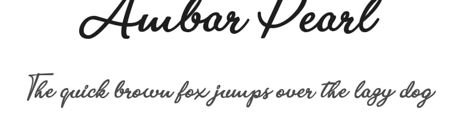 Ambar Pearl by Billy Argel Fonts ® — Script Handwritten Font