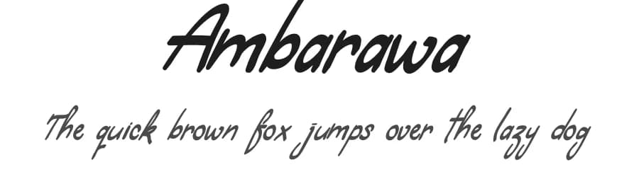 Ambarawa by Eko Samp — Script Handwritten Font