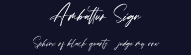 Ambattur Sign by Vunira Design — Script Handwritten Font — thumbnail 2