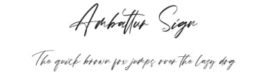 Ambattur Sign by Vunira Design — Script Handwritten Font — thumbnail 1