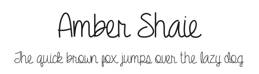 Amber Shaie by Vanessa Bays — Script Handwritten Font