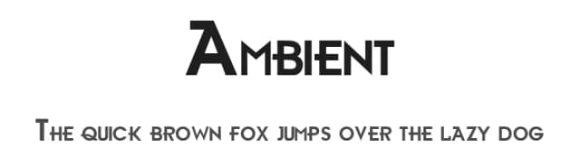 Ambient by Kiwi Media — Sans Serif Font
