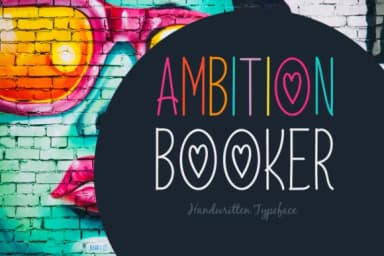Ambition Booker Font by Shattered Notion — Script Handwritten Font — thumbnail 1