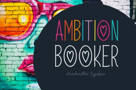 Ambition Booker Font by Shattered Notion — Script Handwritten Font