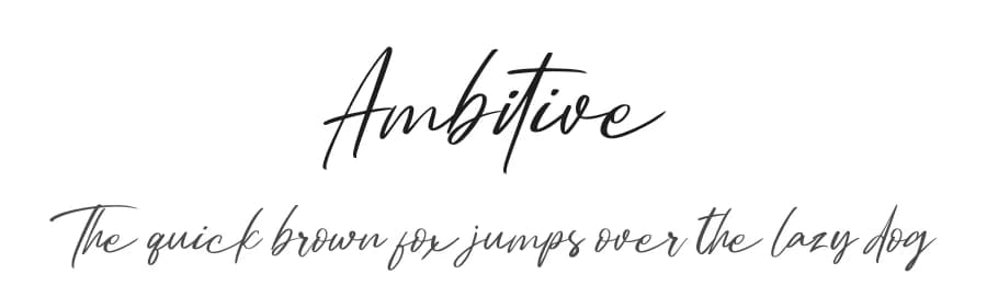 Ambitive by FatmaStudio — Script Handwritten Font
