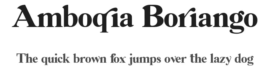 Amboqia Boriango by Scratchones — Serif Font