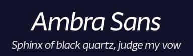 Ambra Sans by Zetafonts — Sans Serif Font — thumbnail 2