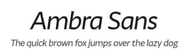 Ambra Sans by Zetafonts — Sans Serif Font — thumbnail 1