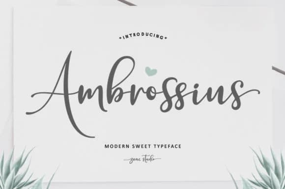 Ambrossius Script Font by Zane Studio — Script Handwritten Font