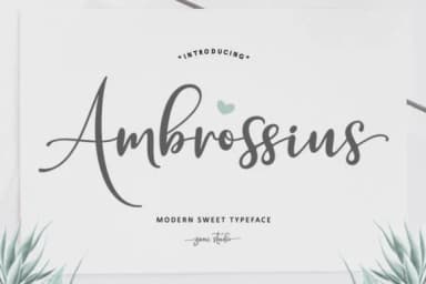 Ambrossius Script Font by Zane Studio — Script Handwritten Font — thumbnail 1