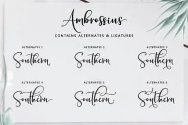 Ambrossius Script Font by Zane Studio — Script Handwritten Font — thumbnail 6