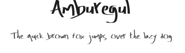 Amburegul by Rainkarnichi — Script Handwritten Font