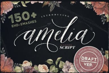 Amelia Script by Blessed Print — Script Handwritten Font — thumbnail 1