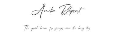 Amelia Bilquest by zamjump — Script Handwritten Font — thumbnail 1