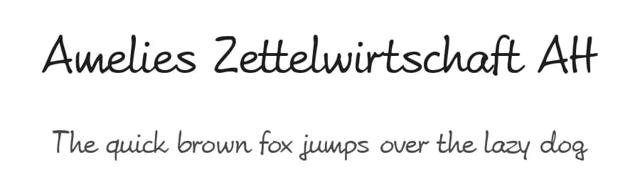Amelies Zettelwirtschaft AH by FontGrube AH — Script Handwritten Font