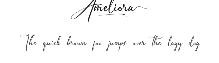 Ameliora by VinType — Script Handwritten Font