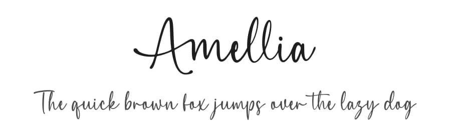 Amellia by Revo Farisky — Script Handwritten Font