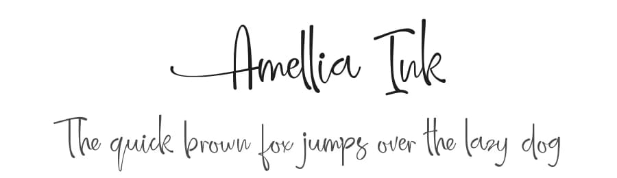 Amellia Ink by HansCo — Script Handwritten Font