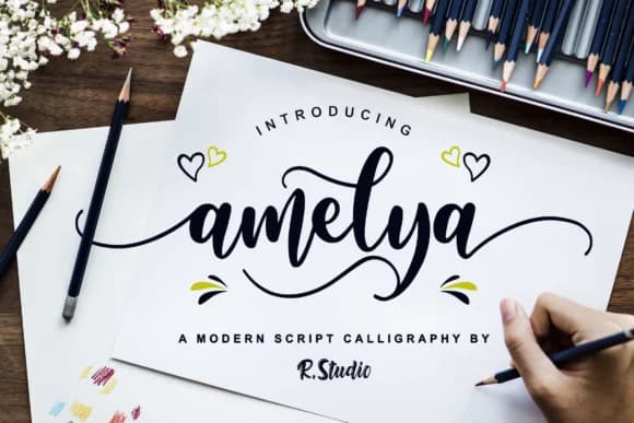 Amelya Font by R. Studio — Script Handwritten Font