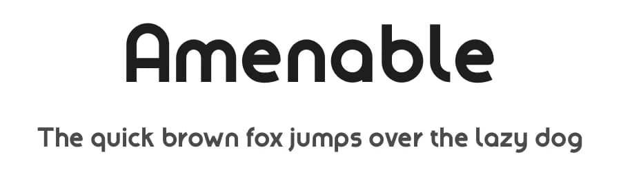 Amenable by twinletter — Sans Serif Font