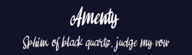 Amenty by Riki — Script Handwritten Font — thumbnail 2