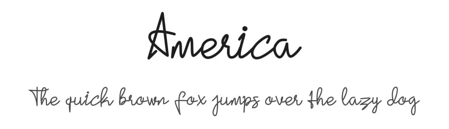 America by GFR Creative — Script Handwritten Font