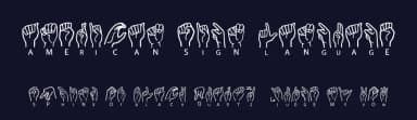 American Sign Language by Woodcutter — Dingbats Font — thumbnail 2