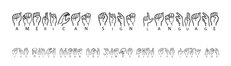 American Sign Language by Woodcutter — Dingbats Font