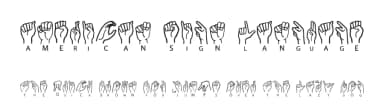 American Sign Language by Woodcutter — Dingbats Font — thumbnail 1