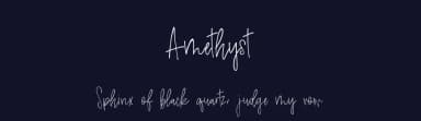 Amethyst by Chris Glover — Script Handwritten Font — thumbnail 2