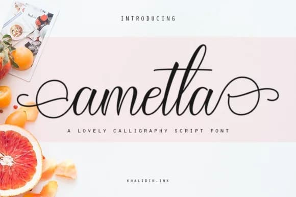 Ametta Script Font by Khalidin.Ink — Script Handwritten Font