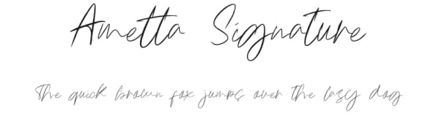 Ametta Signature by Typegoals Labs — Script Handwritten Font