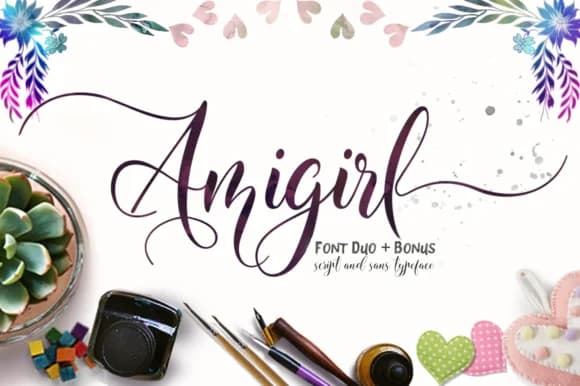 Amigirl Font by joelmaker — Script Handwritten Font